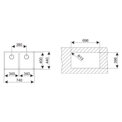Chậu rửa Teka BE LINEA R15 2B 740 4 Chậu rửa Teka BE LINEA R15 2B 740 - Ảnh 2