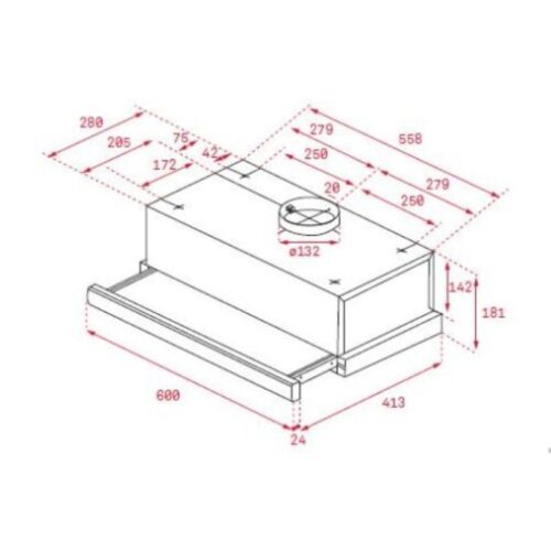 Máy hút mùi TEKA TL 6420 40474260 7 Kích thước máy hút mùi TEKA TL 6420