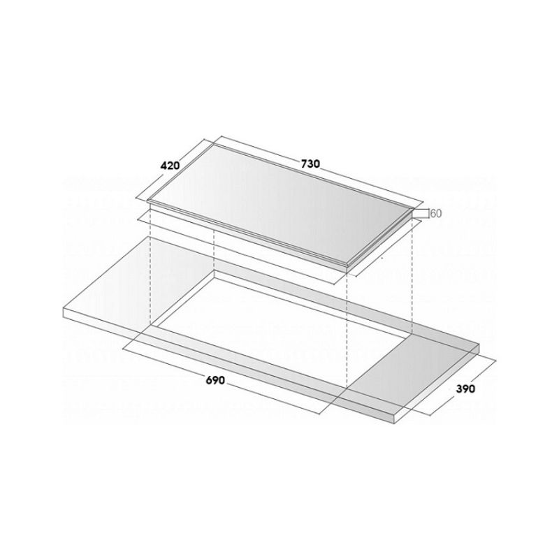 Bếp từ 2 vùng nấu Sevilla SV-MR90 4 Kích thước bếp từ 2 vùng nấu Sevilla SV-MR90