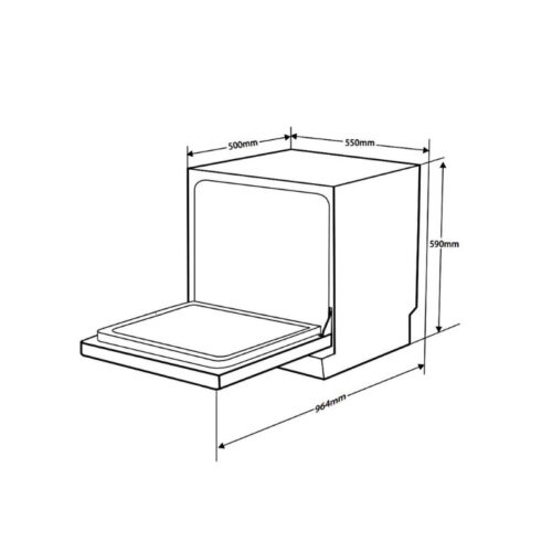 Máy rửa bát Hafele HDW-T5551B 538.21.340 11 kích thước của máy rửa bát Hafele HDW-T5551B 538.21.340