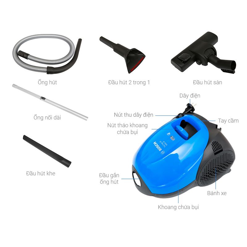 Máy hút bụi dạng hộp Bosch BSM1805RU 4 Chi tiết máy hút bụi dạng hộp Bosch BSM1805RU