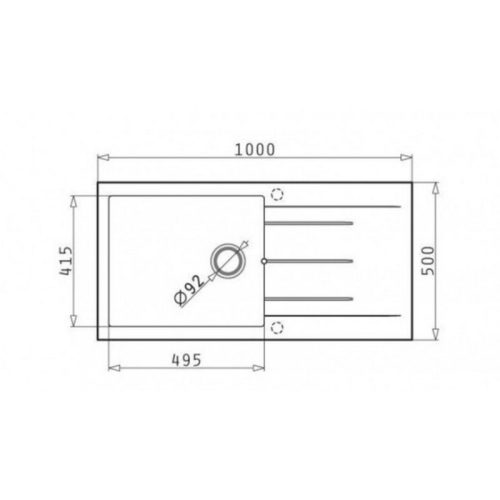 Chậu Rửa Bosch HMH.079814111 PYRAGRANITE ALAZIA (100X50) 1B 1D 5 Kích thước Chậu Rửa Bosch HMH.079814111
