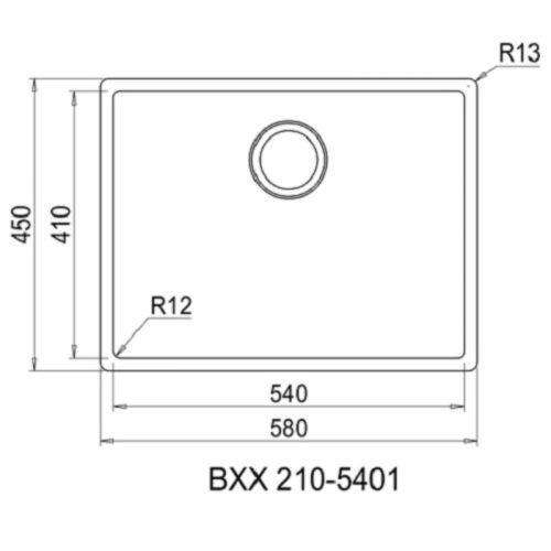 Chậu rửa chén bát FRANKE BOX 210 54 7 Kích thước Chậu rửa chén bát FRANKE BOX 210 54