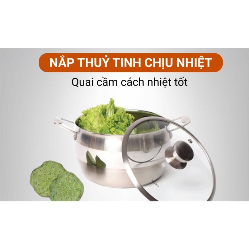 Nồi inox Malloca SA-099 cao cấp 7 Nắp Nồi inox Malloca SA-099 cao cấp